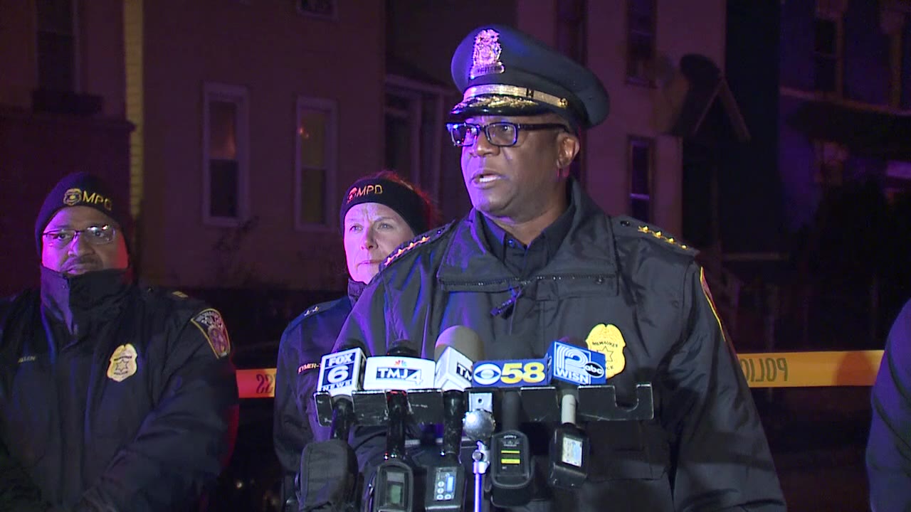 Milwaukee police news conference on shooting near Booth and Meinecke